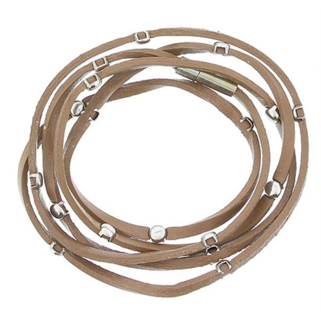 PULSERA CUERO REMACHES