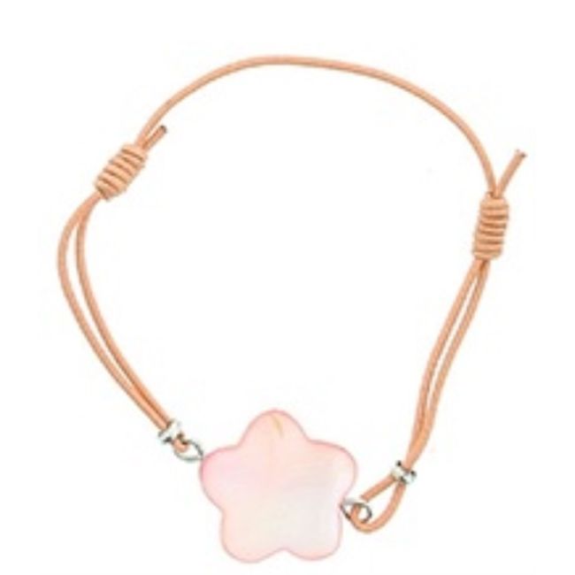 ELASTIC BRACELET WITH NACRE BEADS
