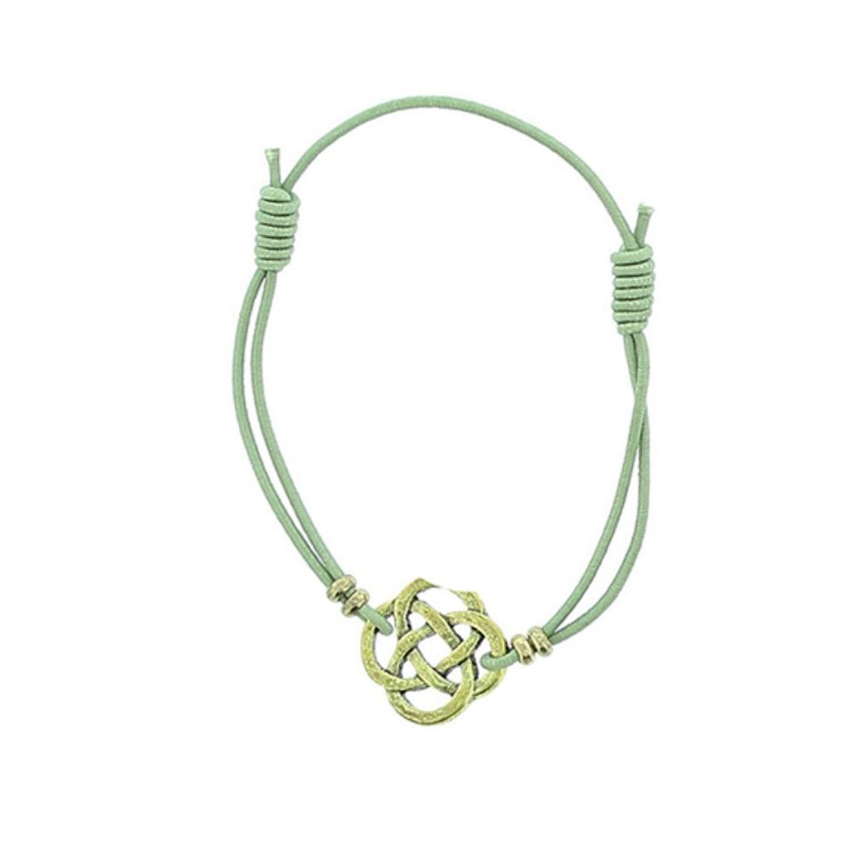 PULSERA GOMA CUENTAS METAL