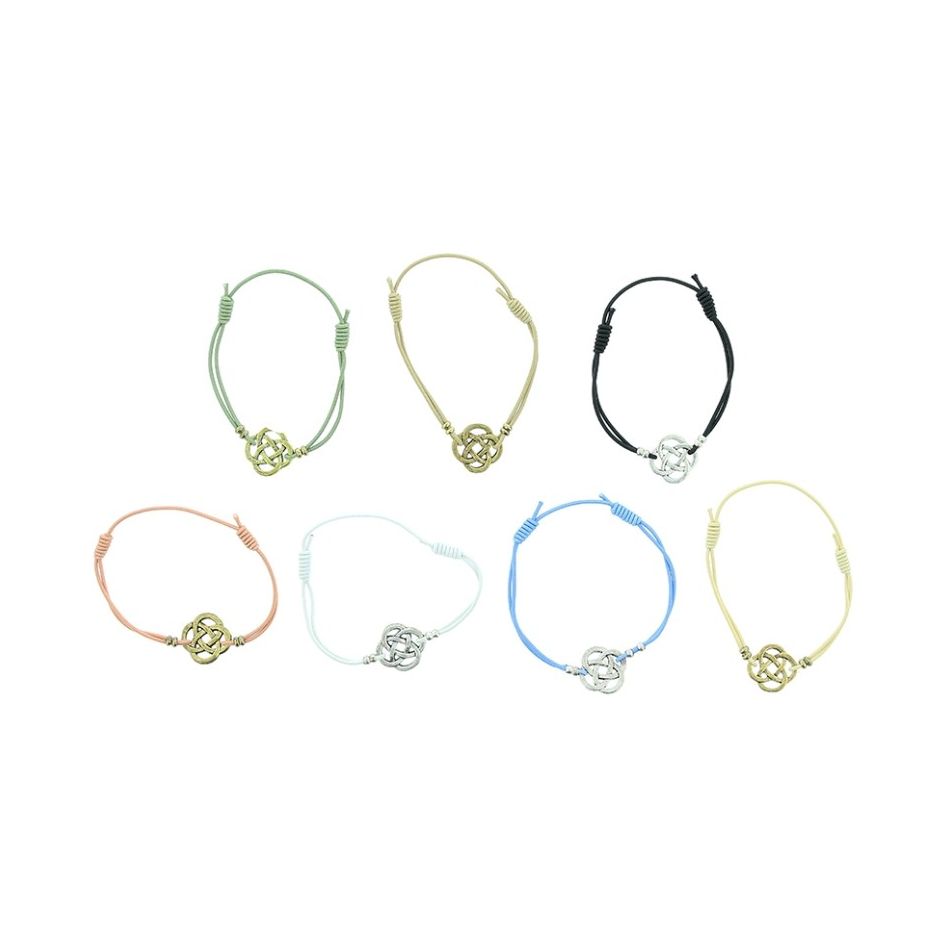 ELASTIC BRACELET WITH METAL BEADS