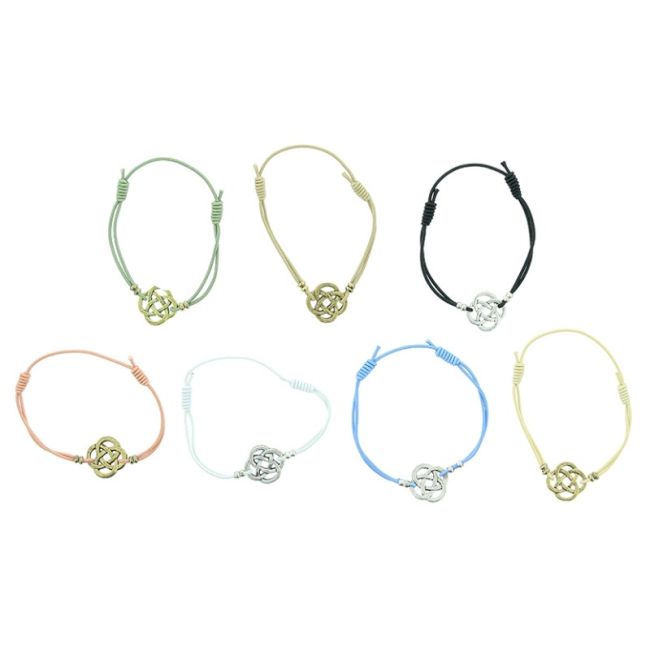 ELASTIC BRACELET WITH METAL BEADS