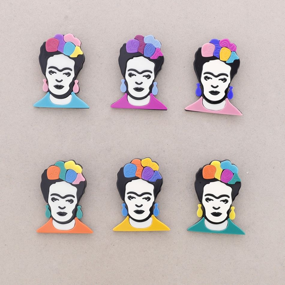FRIDA RESIN BROOCH