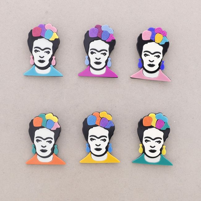 FRIDA RESIN BROOCH