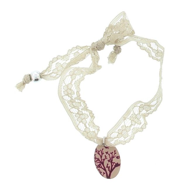 PULSERA PUNTILLA COLG. ESTAMPADO