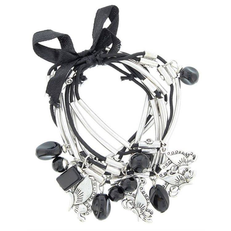 8 ROUND ELASTIC BEADS BRACELET