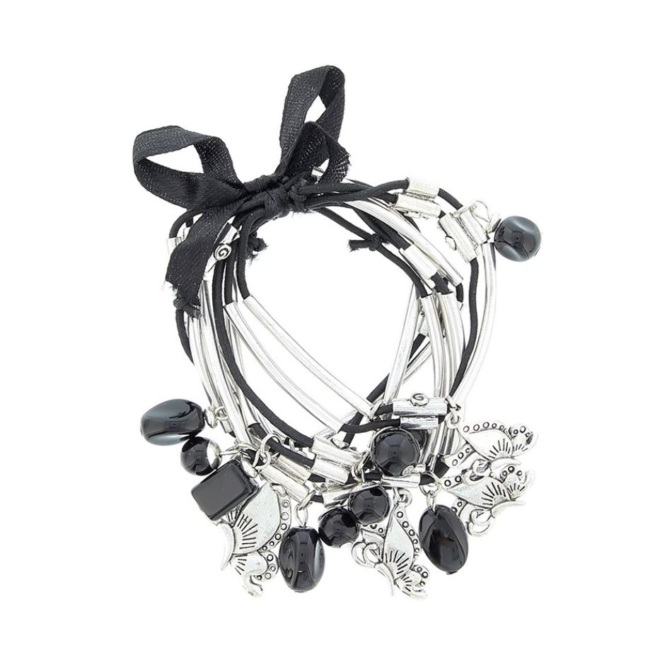 8 ROUND ELASTIC BEADS BRACELET