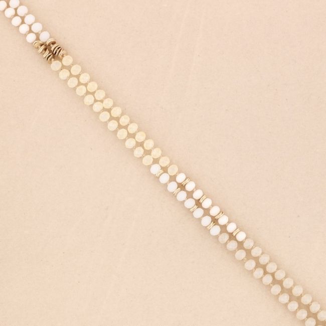 METAL CRYSTAL BEADS LONG NECKLACE