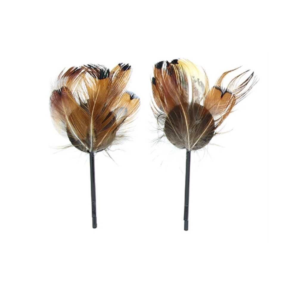 FEATHERED HAIRPIN PAIR