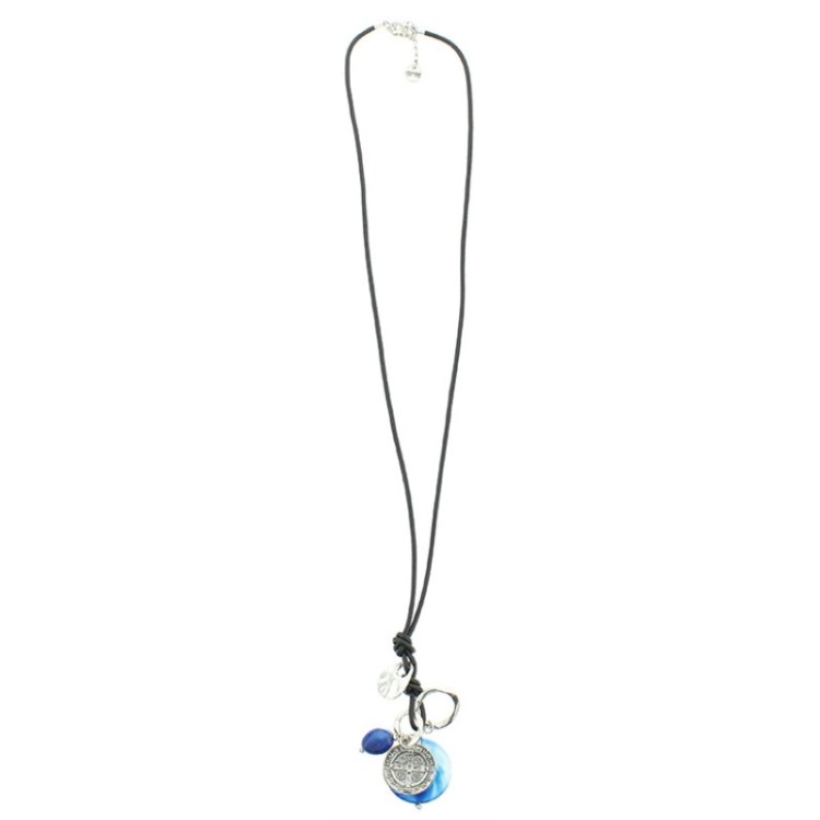 COLLAR LARGO COLG. METAL PIEDRAS
