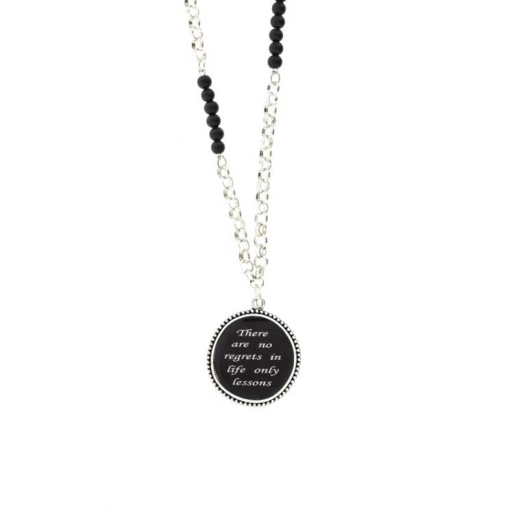 COLLAR LARO COLG. METAL"No hay arrepentimientos en la vida, solo lecciones."