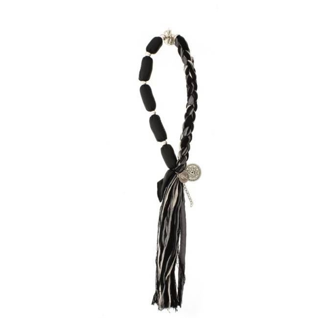METAL FABRIC LONG NECKLACE