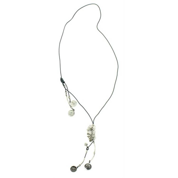 LONG METAL COLG NECKLACE