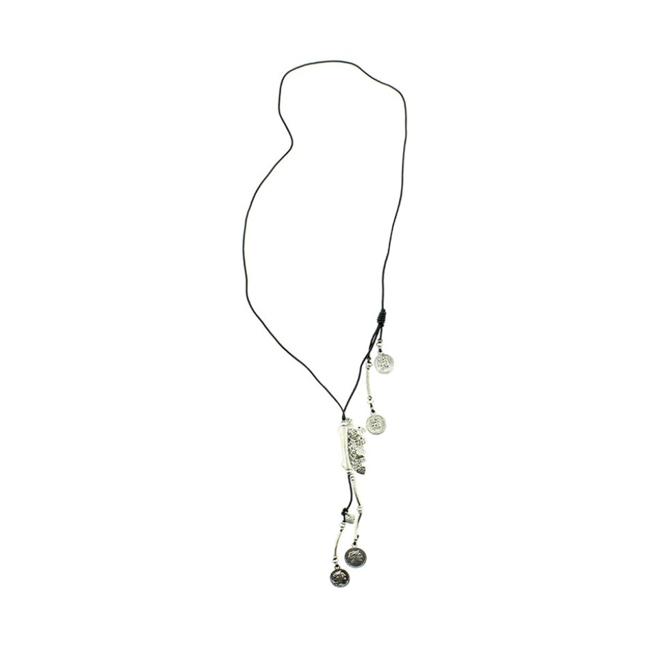 LONG METAL COLG NECKLACE