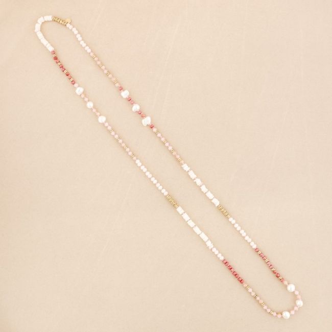 NACRE CRYSTAL BEADS LONG NECKLACE