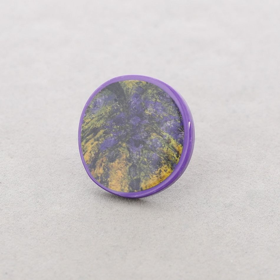 ANILLO MEDALLA RESINA ESTAMPADA