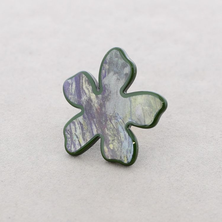 ANILLO FLOR RESINA ESTAMPADA
