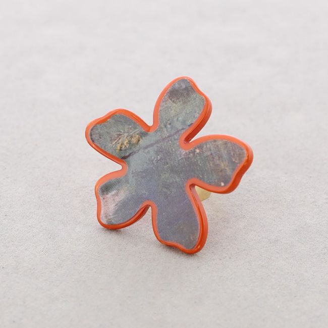 ANILLO FLOR RESINA ESTAMPADA