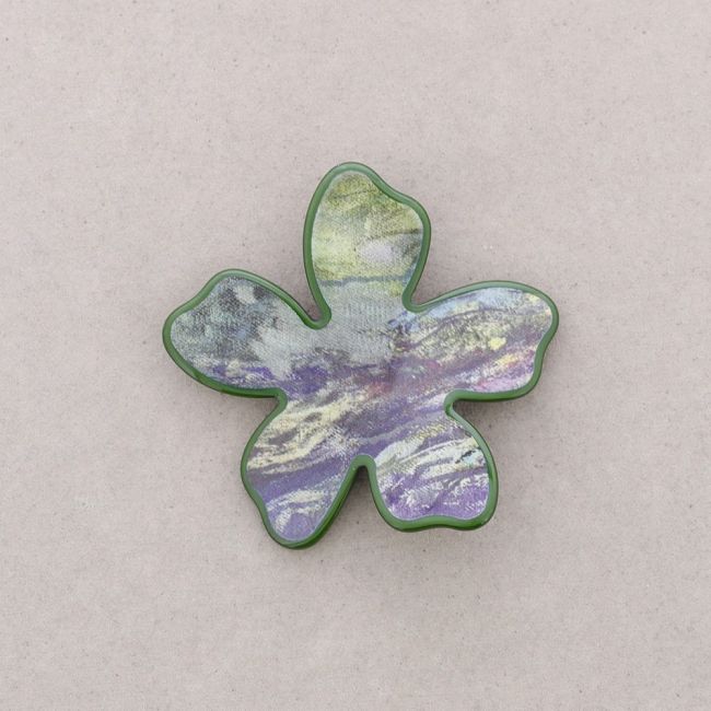 BROCHE FLOR RESINA ESTAMPADA