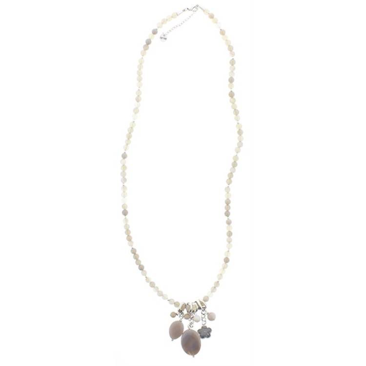 COLLAR LARGO CUENTAS METAL PIEDRAS 2