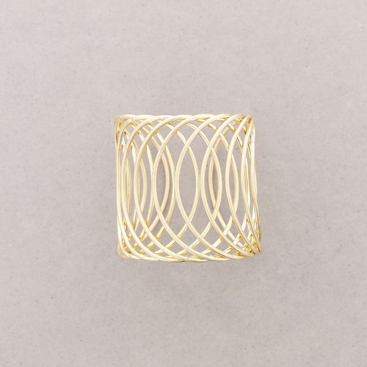 PULSERA METAL AJUSTABLE ANILLAS CRUZADAS
