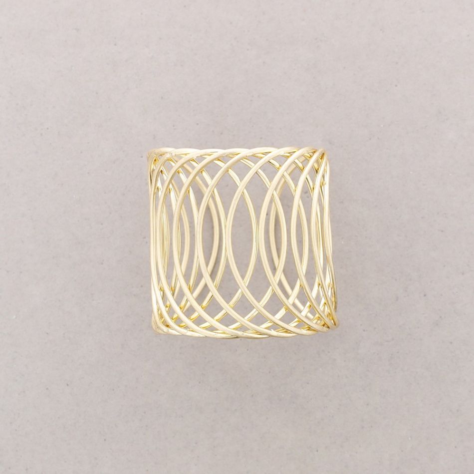 PULSERA METAL AJUSTABLE ANILLAS CRUZADAS
