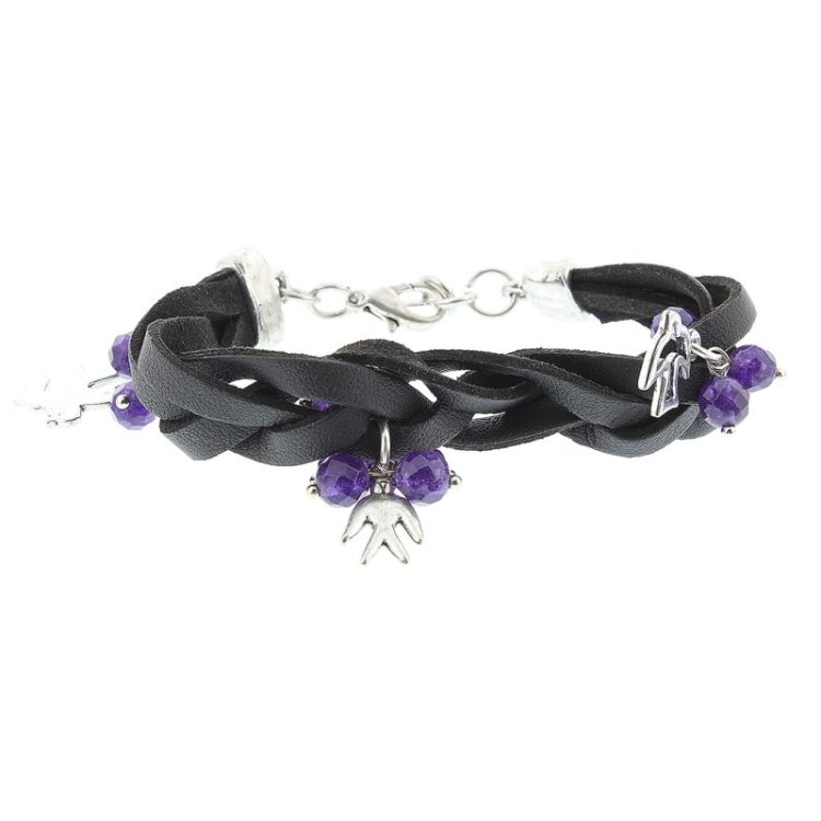 STONE LEATHER BRACELET