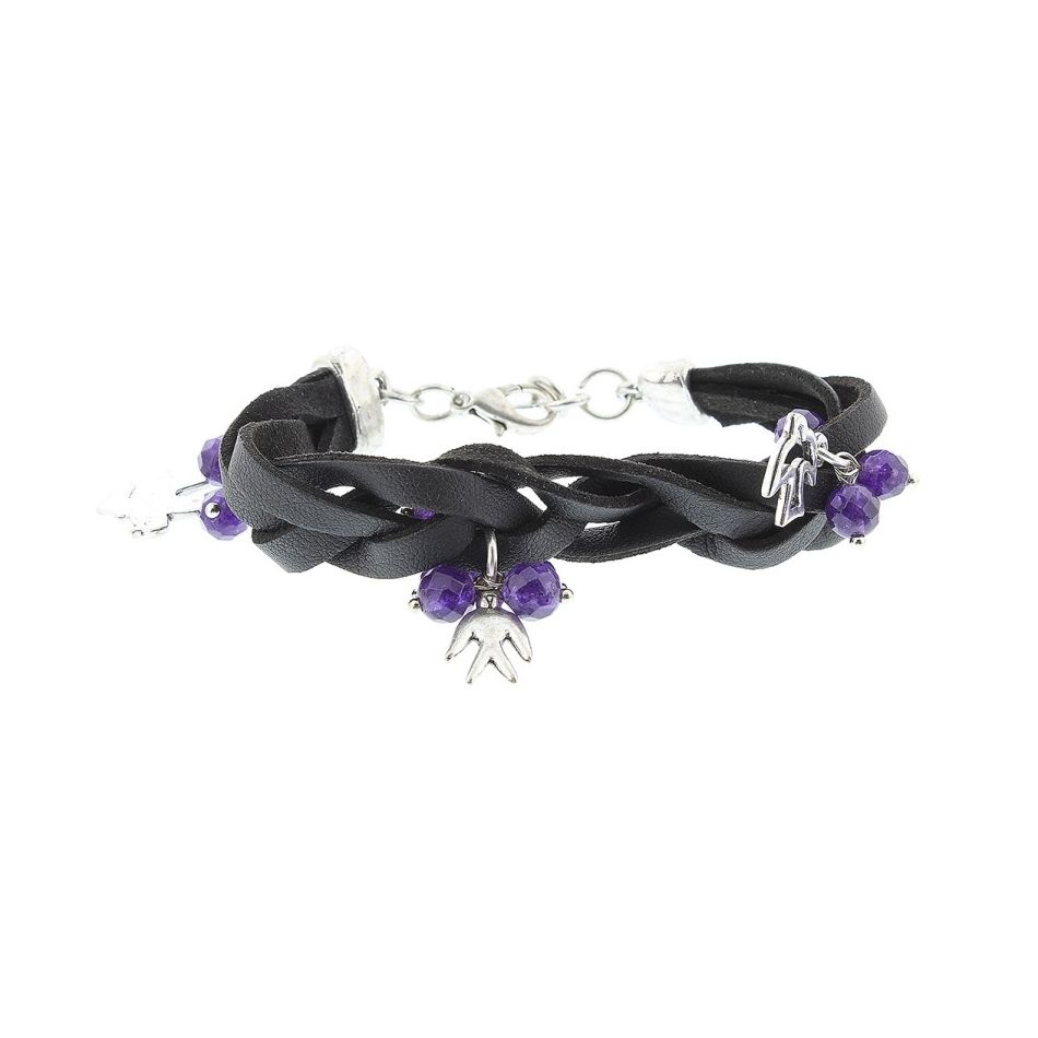 STONE LEATHER BRACELET