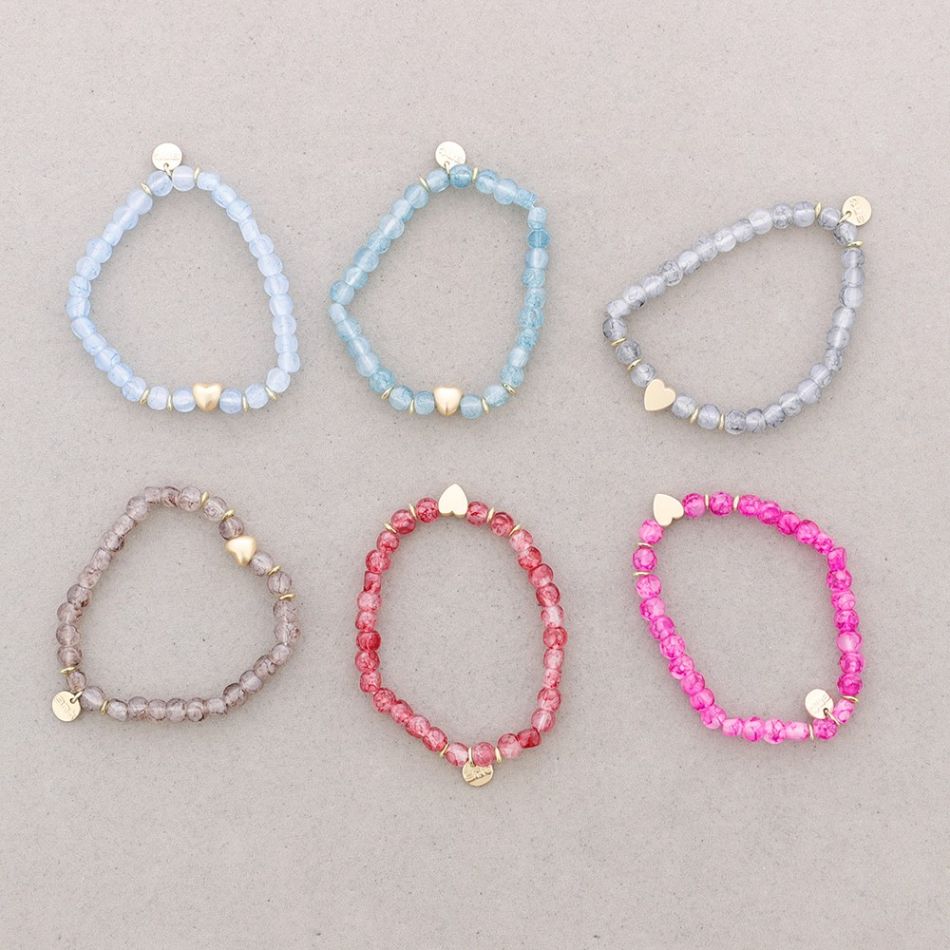 PULSERA ELÁSTICA CUENTAS RESINA