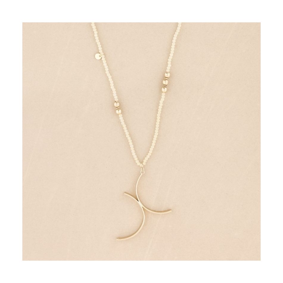 COLLAR LARGO CRISTALES COLGANTE METAL