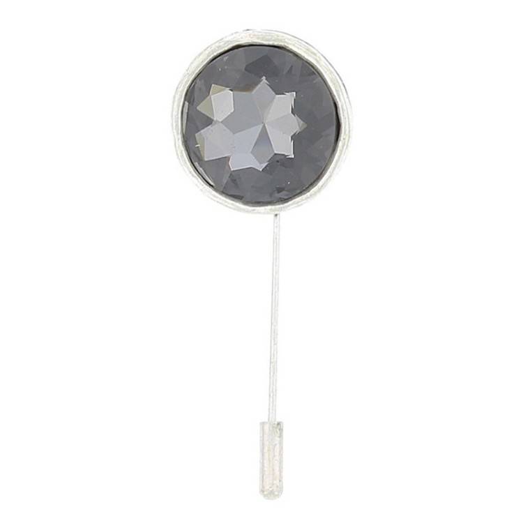 METAL GLASS NEEDLE BROOCH