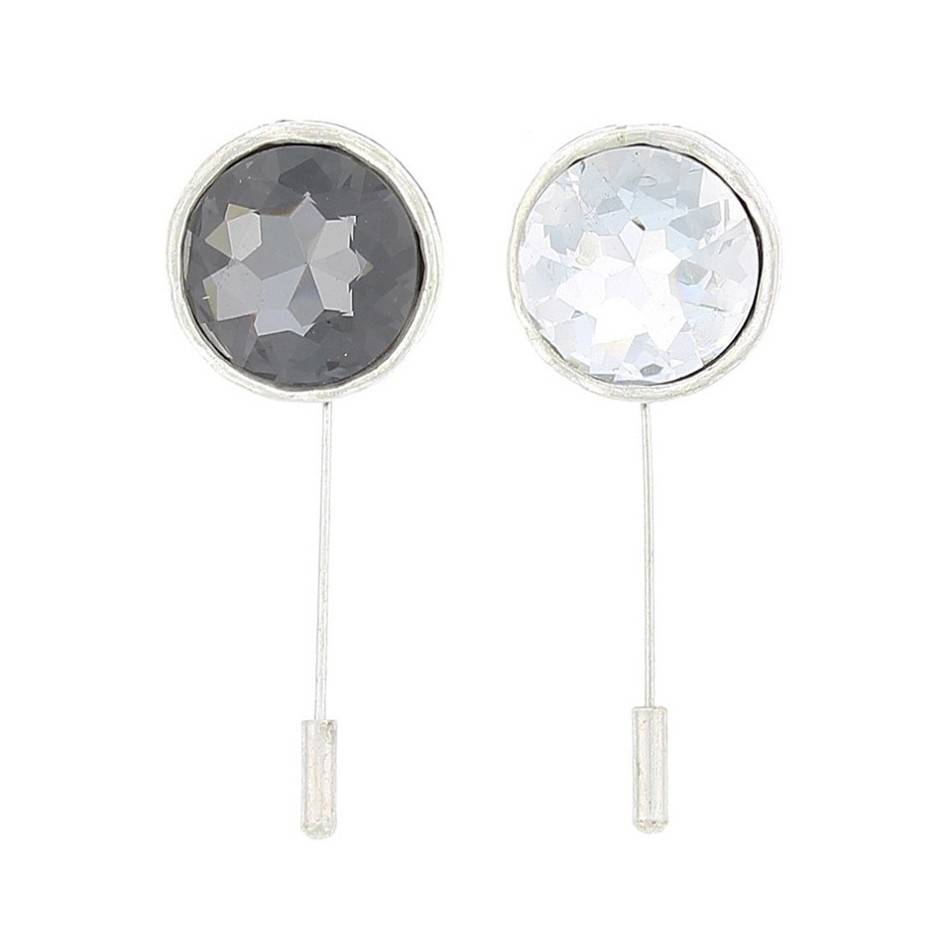 METAL GLASS NEEDLE BROOCH
