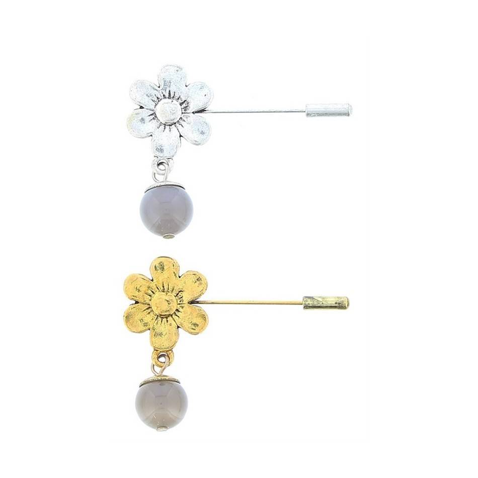 METAL NEEDLE BROOCH