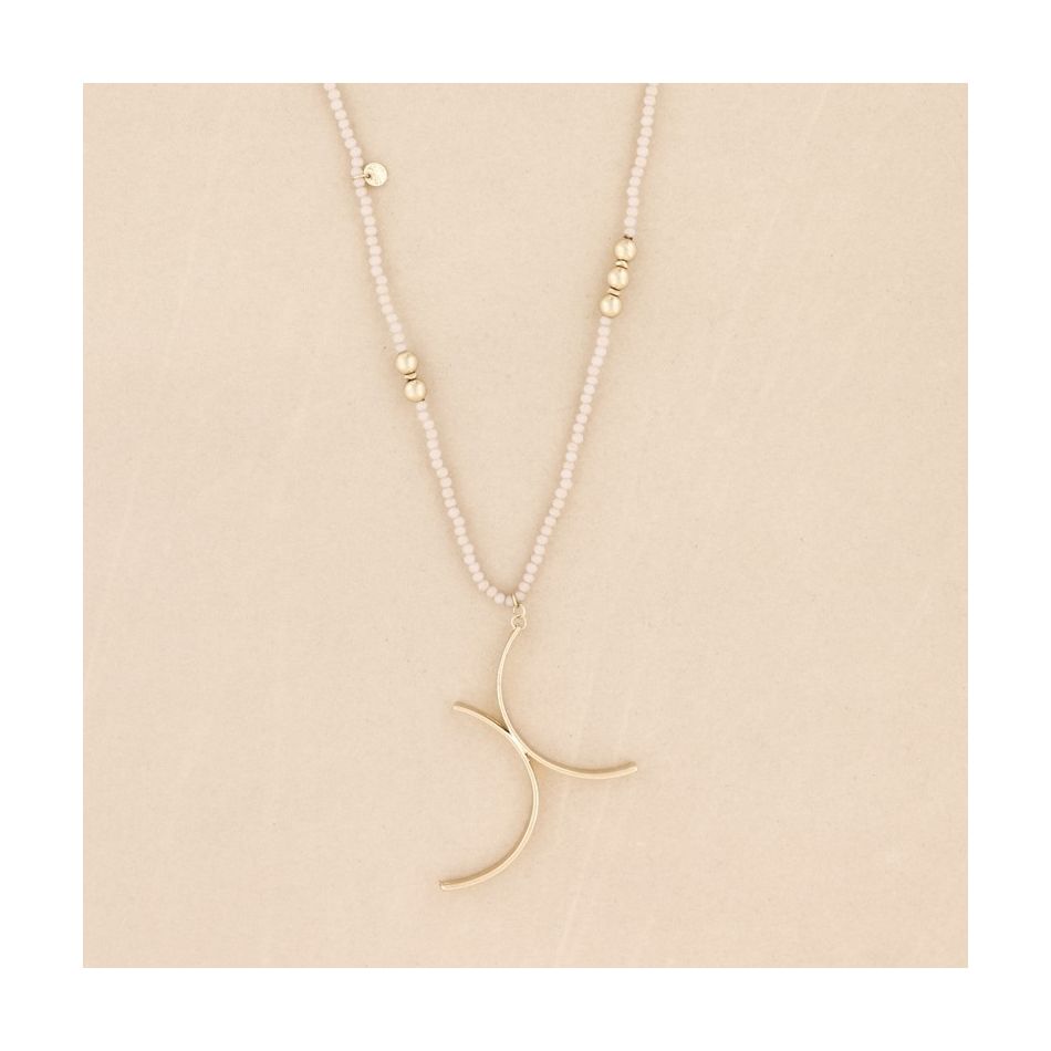 COLLAR LARGO CRISTALES COLGANTE METAL