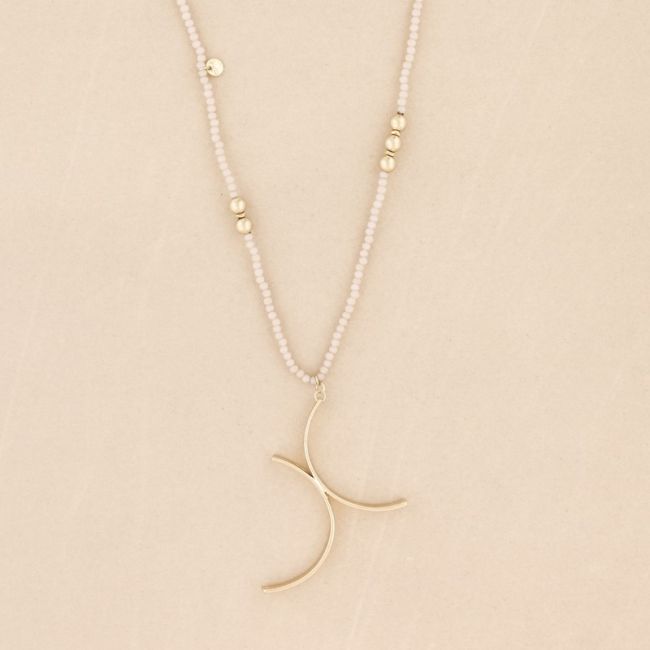 COLLAR LARGO CRISTALES COLGANTE METAL