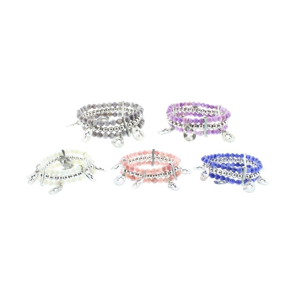 NACRE METAL BEADS BRACELET