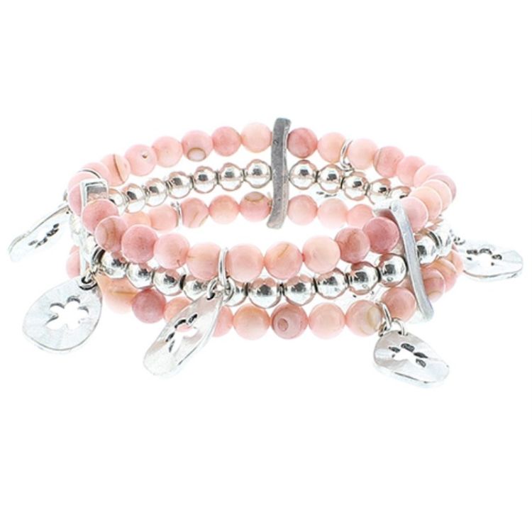 NACRE METAL BEADS BRACELET