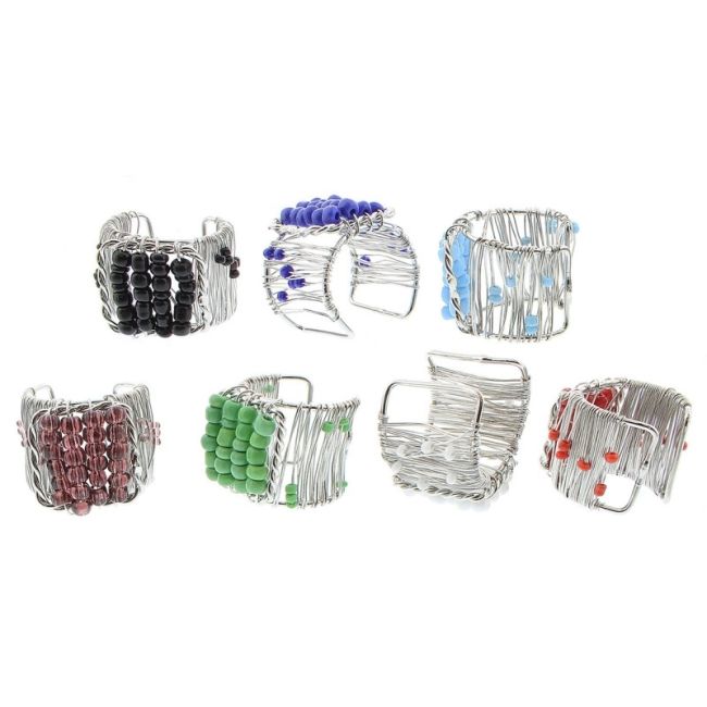 BEADED METAL RING