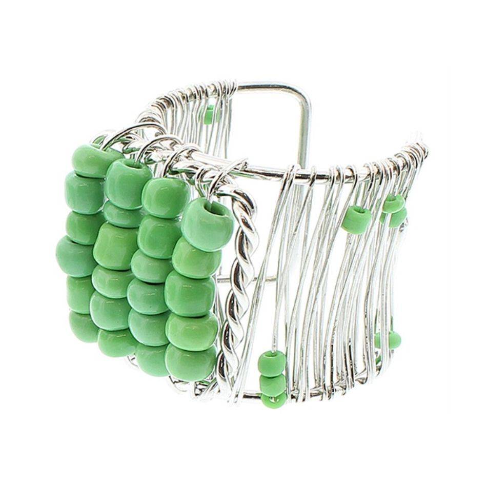 BEADED METAL RING
