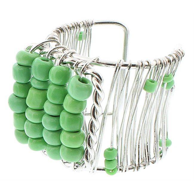 BEADED METAL RING