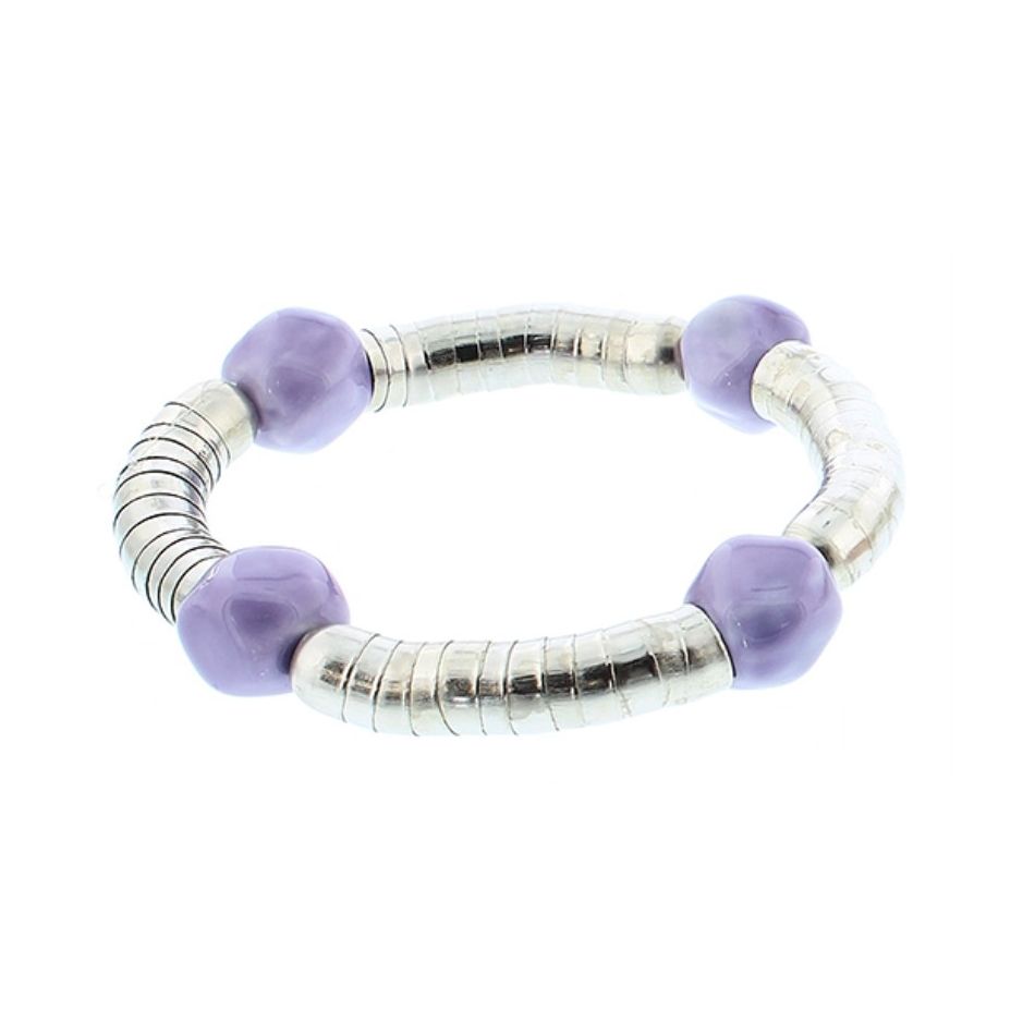 CERAMIC METAL BEADS BRACELET