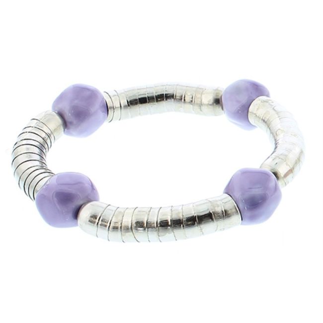 CERAMIC METAL BEADS BRACELET