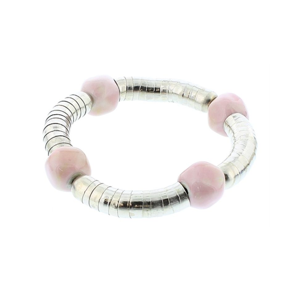 CERAMIC METAL BEADS BRACELET