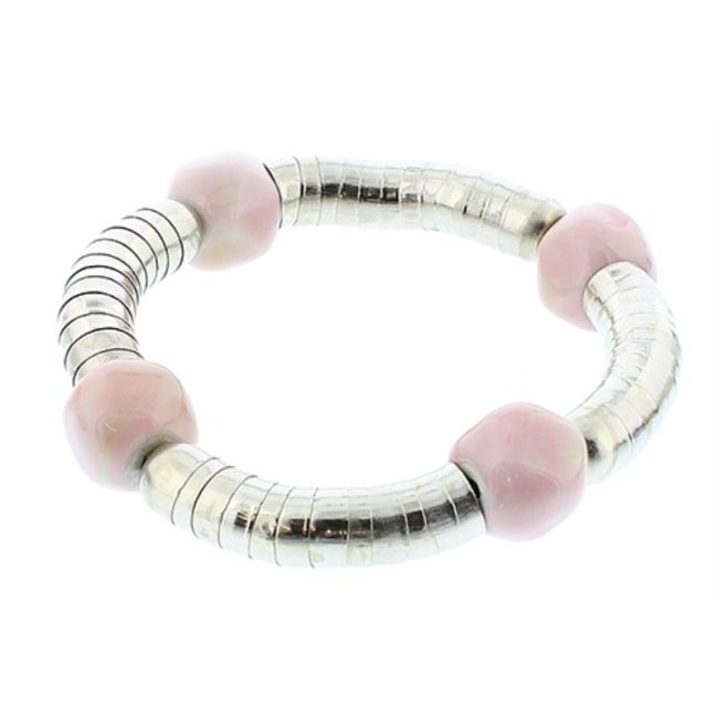CERAMIC METAL BEADS BRACELET