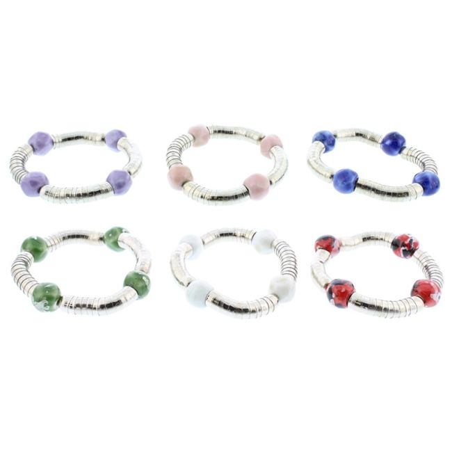 CERAMIC METAL BEADS BRACELET