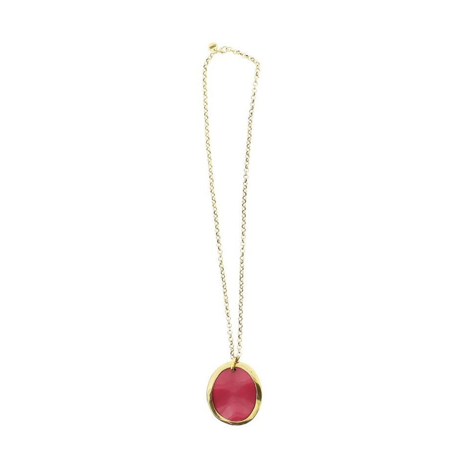 COLLAR LARGO CADENA COLG. RESINA