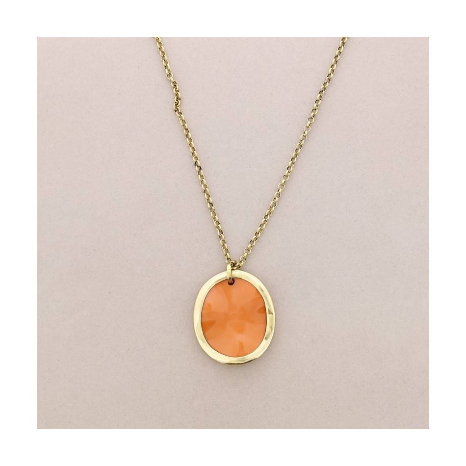 COLLAR LARGO CADENA COLG. RESINA