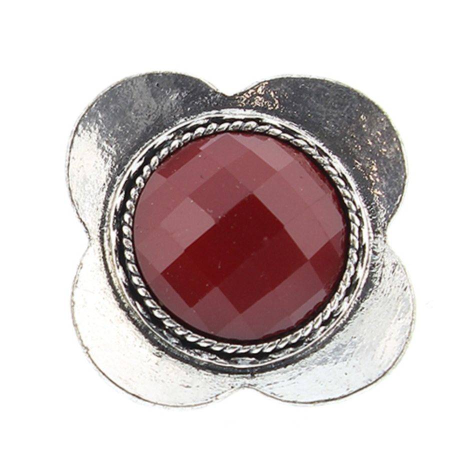 FACETED RESIN METAL RING