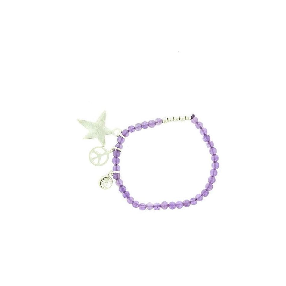 METAL STONE BEADS BRACELET