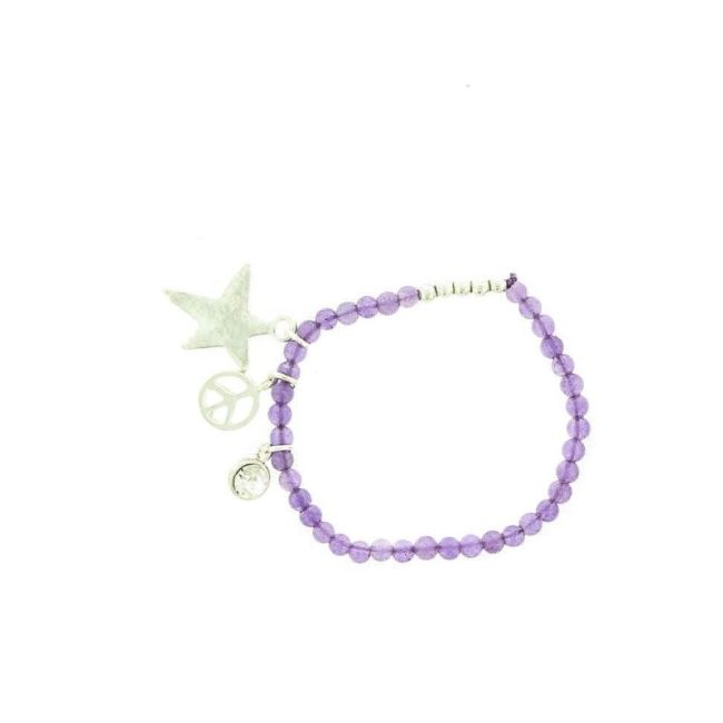 METAL STONE BEADS BRACELET