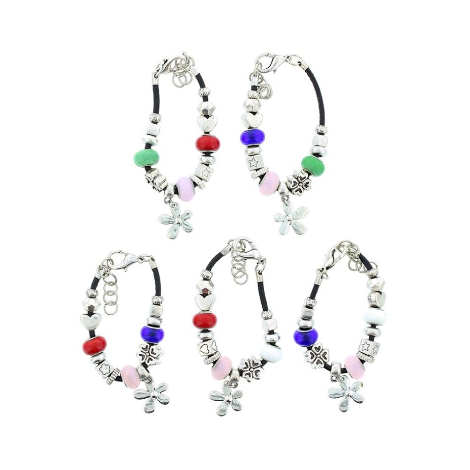 METAL AND CRYSTAL BEADS BRACELET